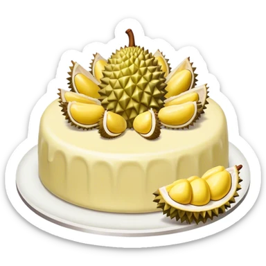 durian cake sticker