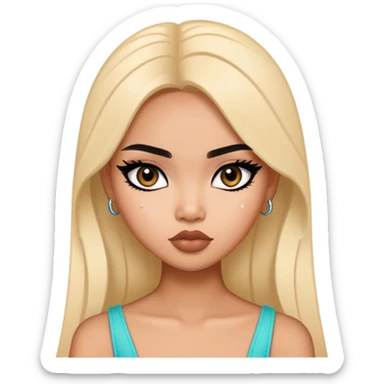 southeast asian beauty, pretty bratz baddie, black eyeliner sticker