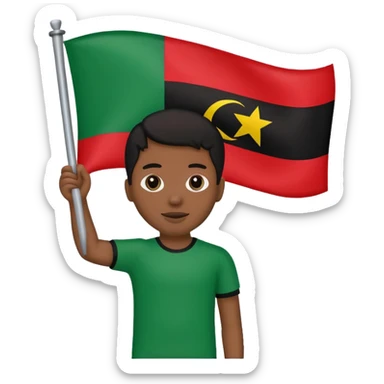 Pan African-African American Flag (Red-Black and Green horizontal stripes) - no stars or no other symbols, just the flag sticker
