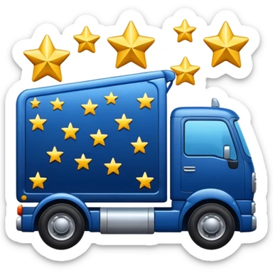 truck with stars sticker