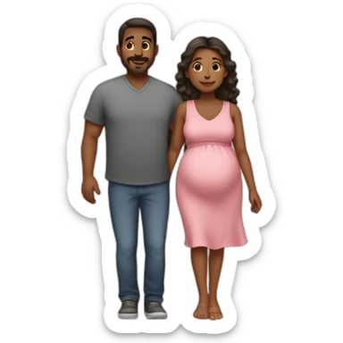 pareja embarazada  sticker