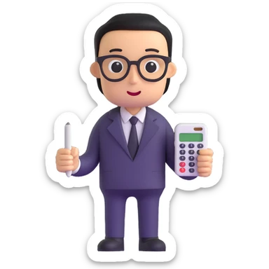 A calculating strategist sticker