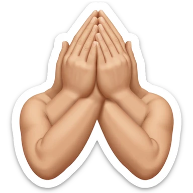 2 hands prayer sticker