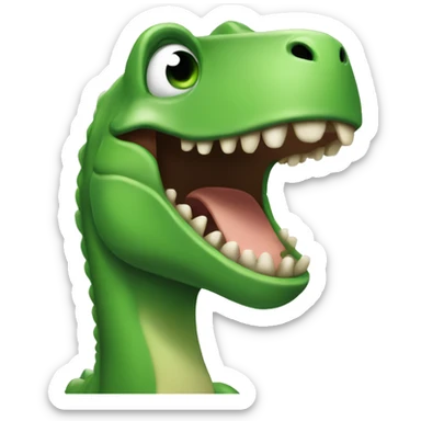 Green dinosaur Giggle sticker
