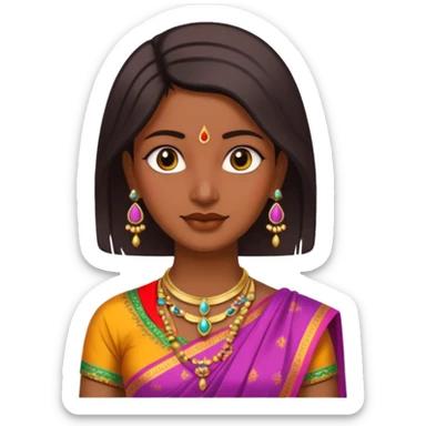 i need an indian in a sari sticker