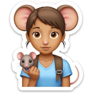 brat girl summer rat sticker