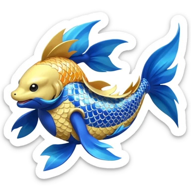 Manectric-Electrike-Furfrou-koi-Fakemon-fusion, full body sticker