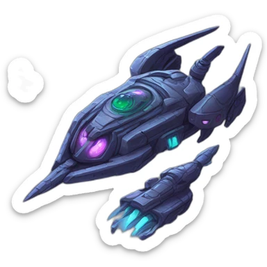 alien corrupted spaceship futuristic roguelike rpg style inspired by hearthstone sticker