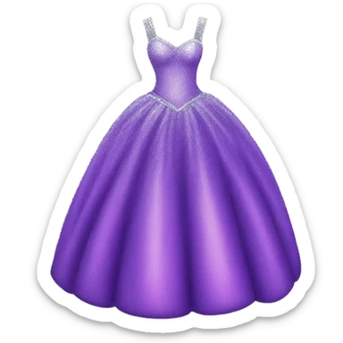 Sparkly violet ballgown dress sticker