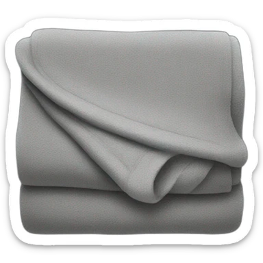 A gray folded blanket sticker