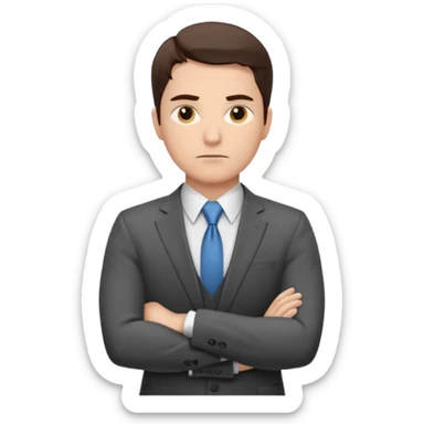 Mach mir einen trader an der wallstreet mit verschränkten armen sticker