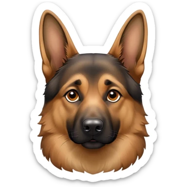 German Shepherd dog, loyal and alert sticker