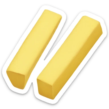 a straight piece of yellow chalk sticker