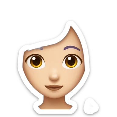 light-purple-bobbed-cat-ear-japanese-girl sticker