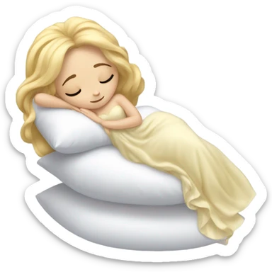 Blonde Princess asleep  sticker