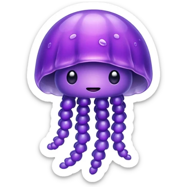 Hazme una medusa con piel de uva morada sticker
