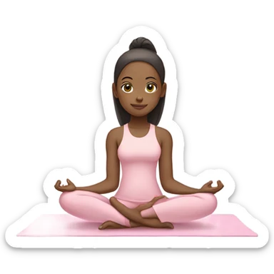 yoga girl light pink clothes  sticker