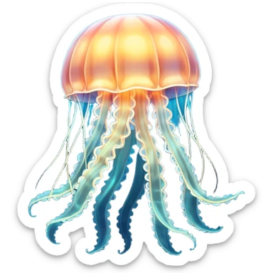 Light strobe jelly fish show lights sticker