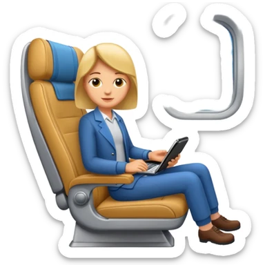 passanger in plane seat sticker