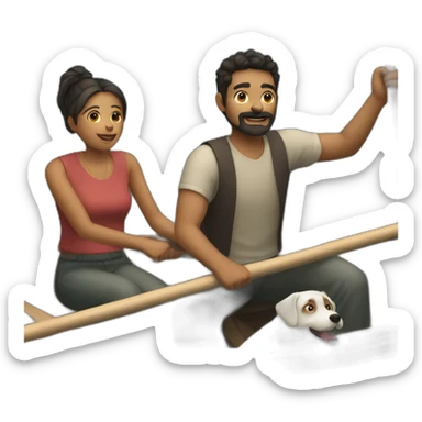 three in the boat not counting the dog sticker