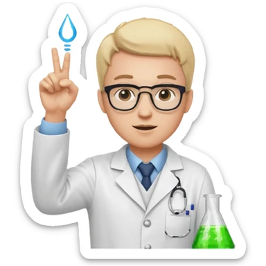 Nerd scientist emoji that with those 🤓👆🥼 but you have to make the head exactly like this 🤓 sticker