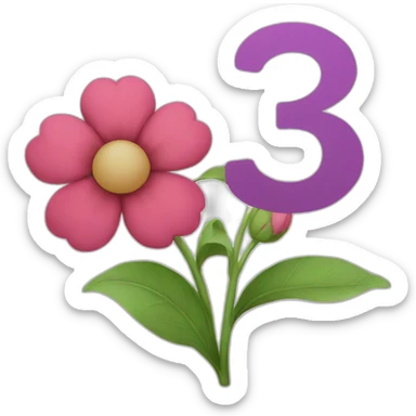 flower with number 31 sticker