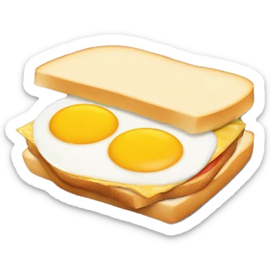 Egg sandwich sticker