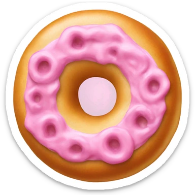 Bagel pink  sticker