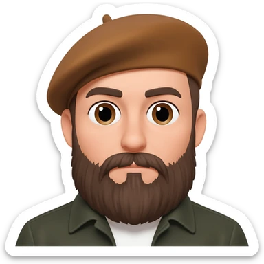 bearded berets sticker
