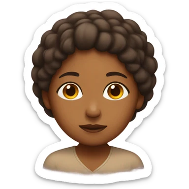 brown girl meditating  sticker