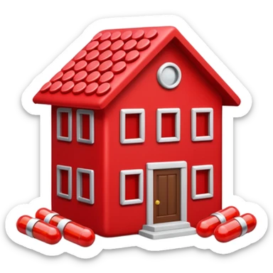 A red pill house  sticker