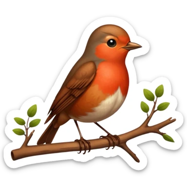 Robin bird sticker