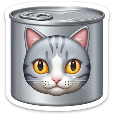 create a can of catfood, remove the cat emoji sticker