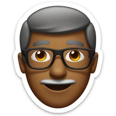 A man who looks like a kangaroo and wears glasses  sticker