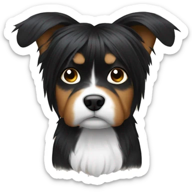 Yorshire black hair sticker