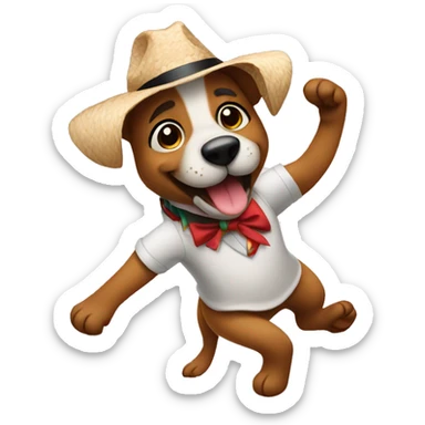Perro bailando conga  sticker