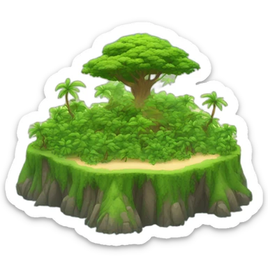Beautiful island with lot of trees sticker