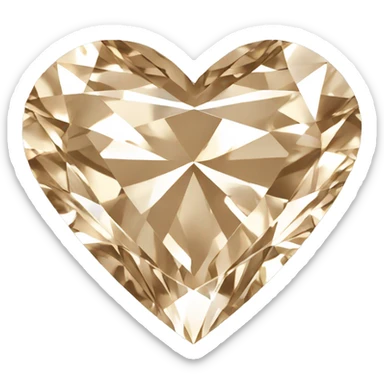Heart shaped 56-carat beige diamond sticker