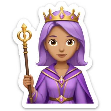 woman, Egypt, lilac, scepter sticker