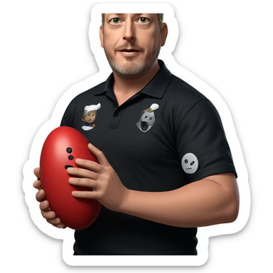 confident boy in black shirt sticker