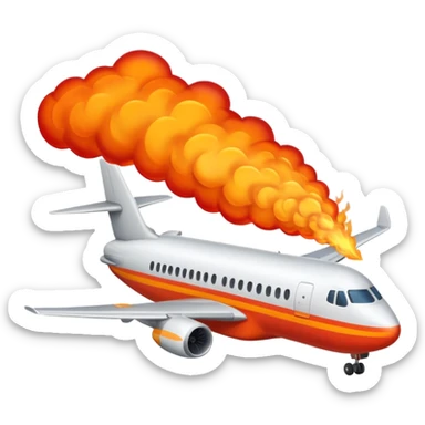 airplane jet fuel fire sticker