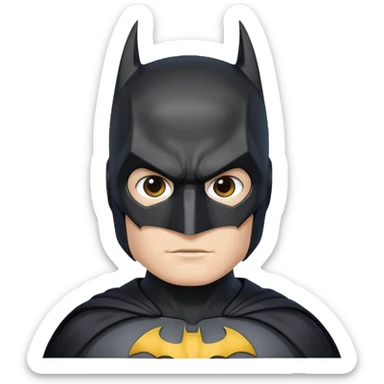 BATMAN LOGO, WHITE PERSON  sticker