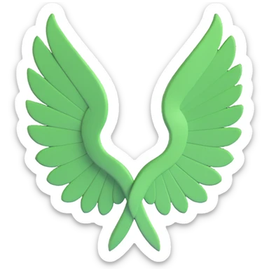 3D circular pattern, green-silver, wing motif, Aston Martin style, without brand name sticker