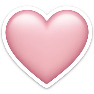 light pink heart  sticker