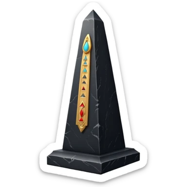 Black Egyptian Obelisk sticker