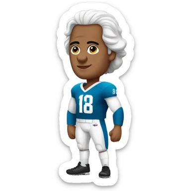 alexander hamilton wearing a football jersey sticker