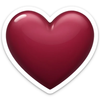 Burgundy Heart sticker