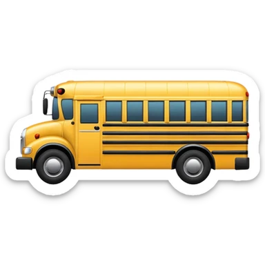 yellow school bus from side sticker