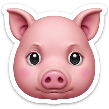 Depressed pig sticker