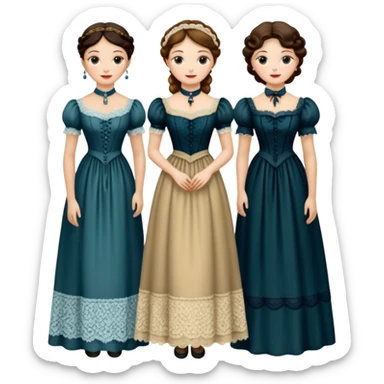 Victorian ladies  sticker